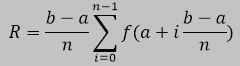 formule calcul intégrale par la méthode des rectangles